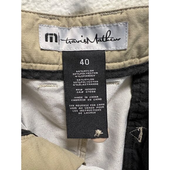 Travis Mathew Mens Beige Casual Golf Shorts Size 40 Nylon/Polyester/Spandex Blen - Picture 3 of 6